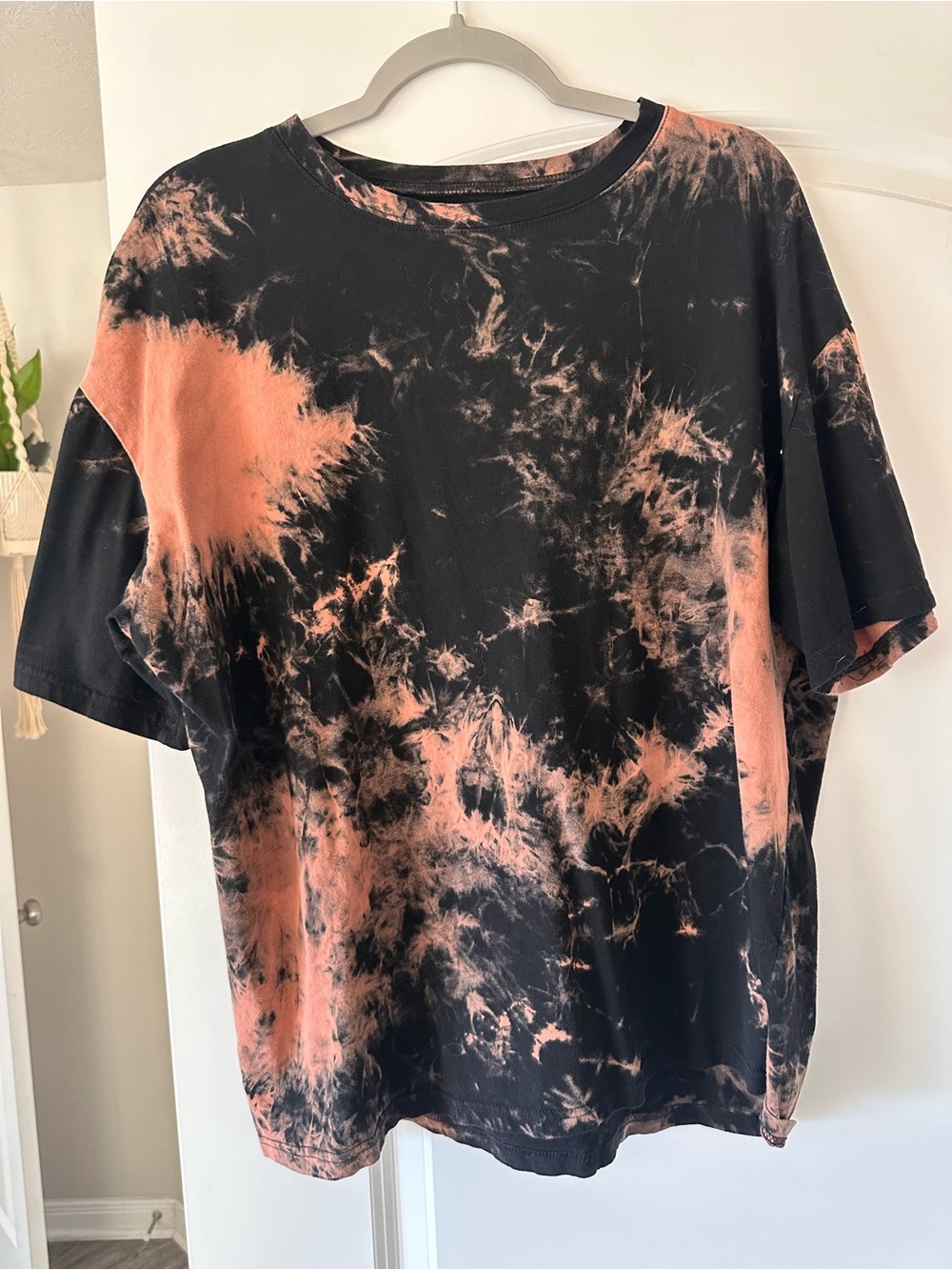 Black and Brown Tie-Dye Grunge T-Shirt XL
